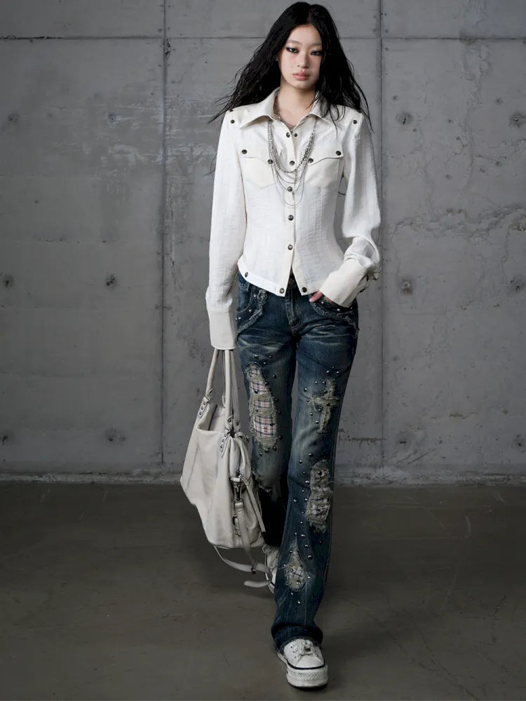 Leather Detachable Long-Sleeved Shirt【s0000014119】