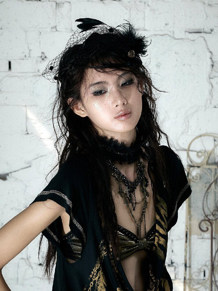 Court Pleated Lace Silk Scarf Waist【s0000016997】