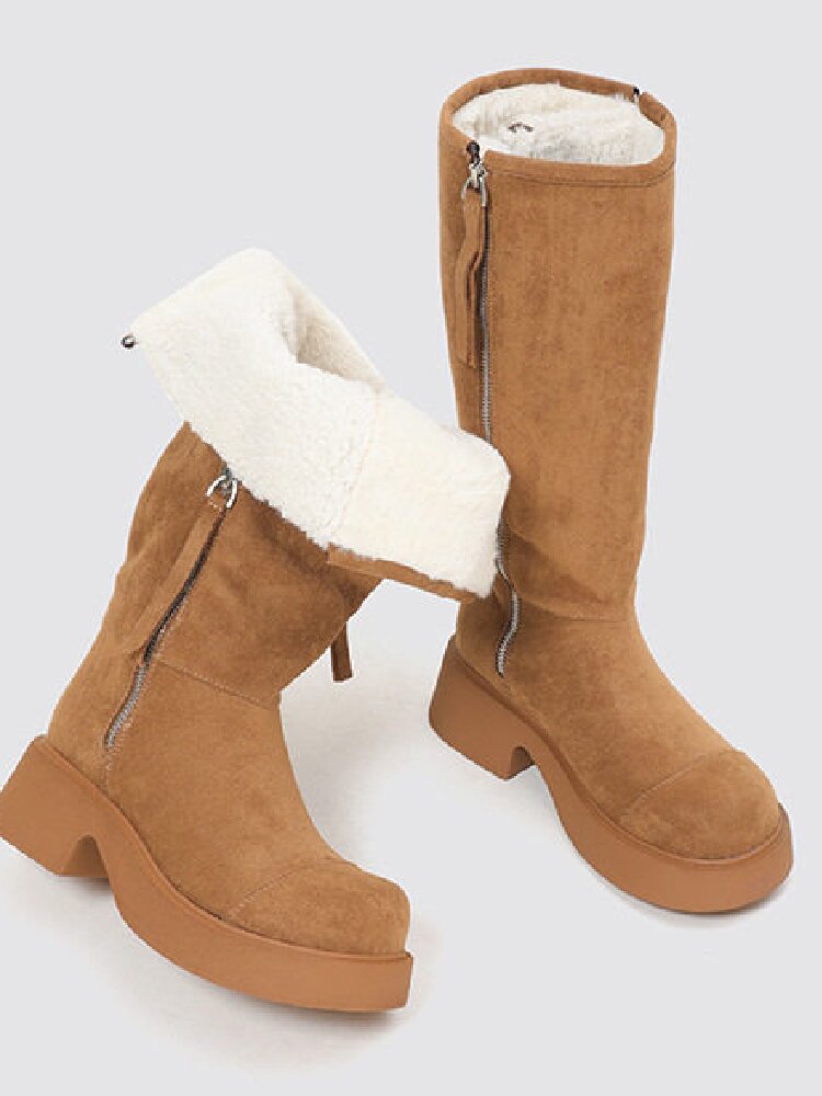 Matte Lambswool Winter Snow Boots【s0000015720】