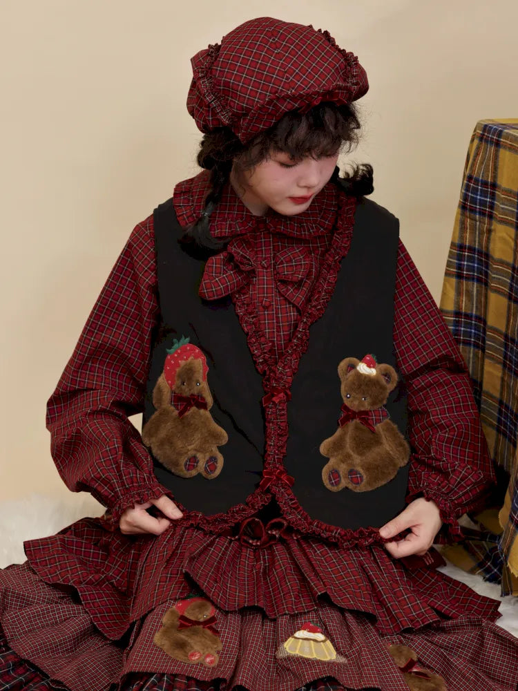 Lace Bow Octagonal Elastic Beret【s0000014177】