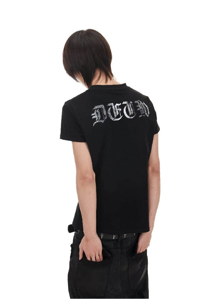 Leopard Print Flag Crew T-Shirt【s0000018215】
