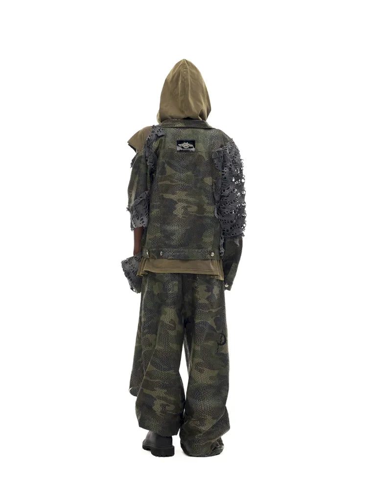 Gender-Neutral Y3K Painted Denim Pants【s0000014013】