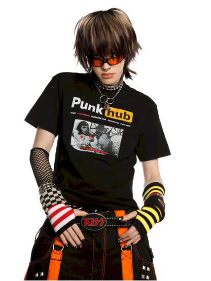 Street tide cool unisex hundred shoulder T-shirt【s0000013605】