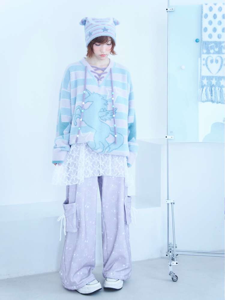 Dream Core Lace Straight Sweatpants【s0000014695】