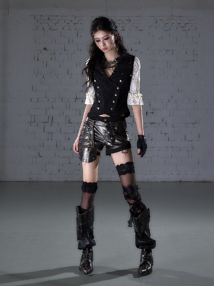 Lace Leopard Print Denim Jacket【s0000016212】