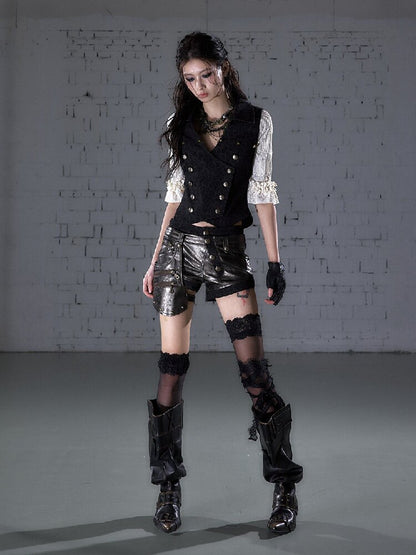 Lace Leopard Print Denim Jacket【s0000016212】