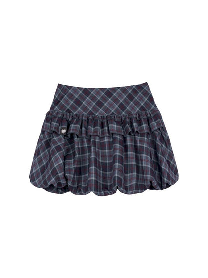 Sweet and Lovely Plaid Bud Skirt [S0000010109]