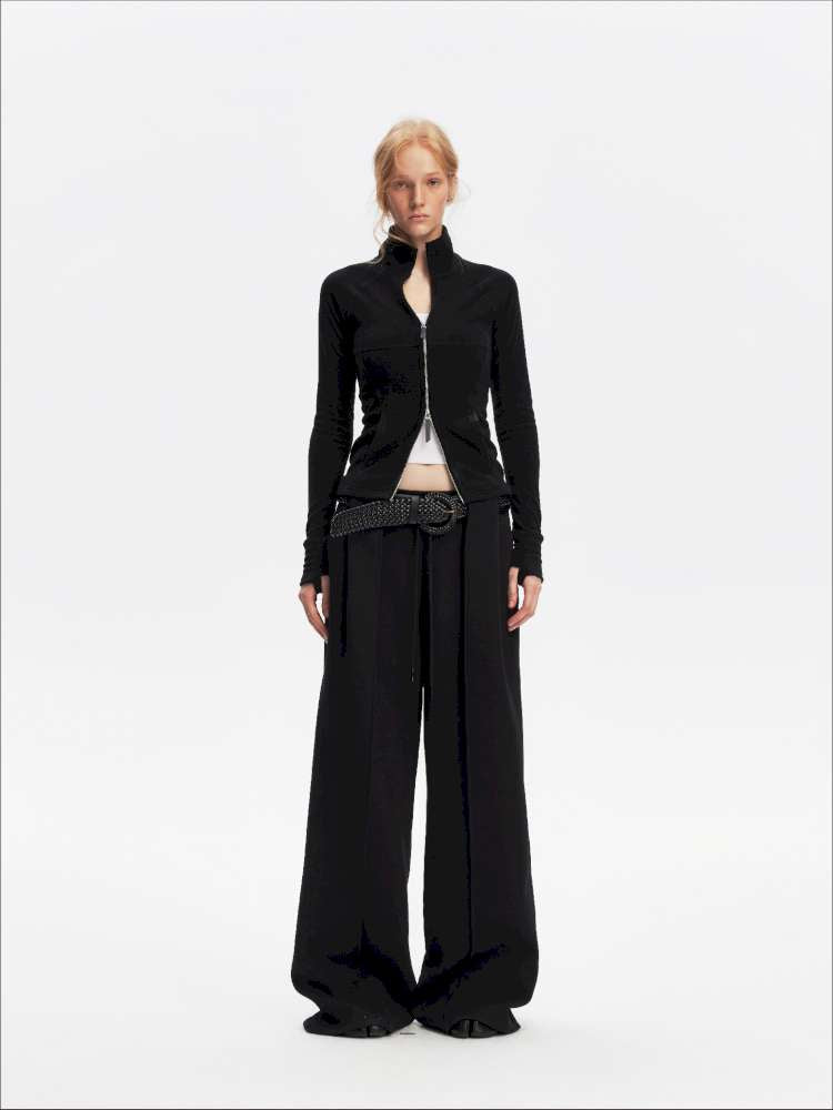 American Scimitar Drape Wide-Leg Slacks【s0000014877】