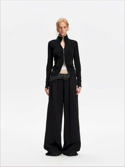 American Scimitar Drape Wide-Leg Slacks【s0000014877】