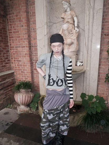 Broken Soldier Camo Spliced Skirt【s0000015141】