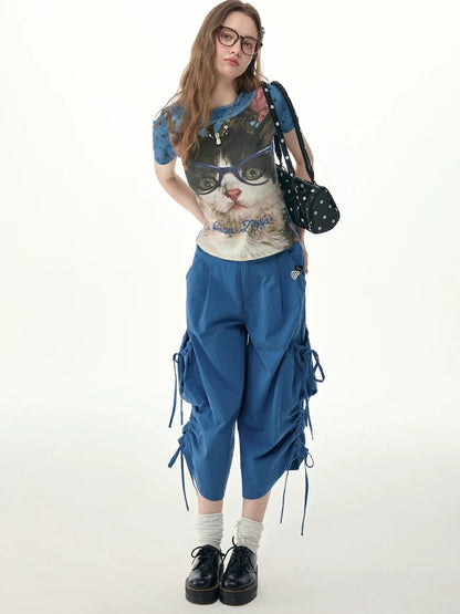 Lazy Summer Drawstring Casual Pants【s0000017263】