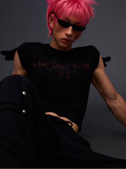 Rhinestone Angel Wing T Shirt【s0000017290】