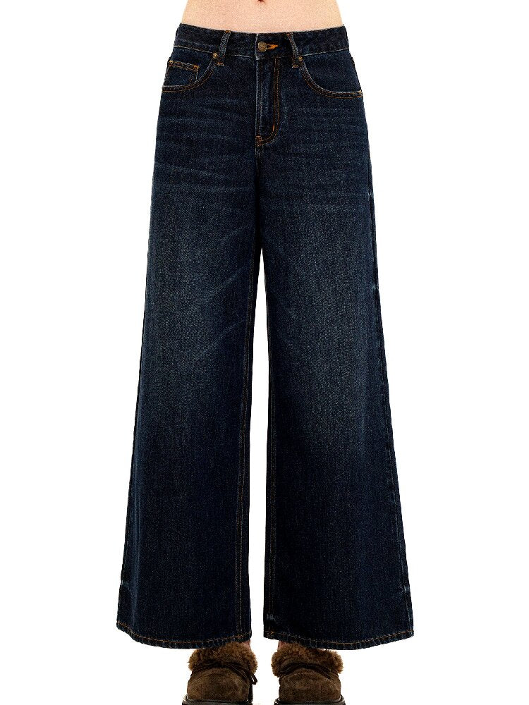 Contrast Linear Straight Jeans【s0000016422】