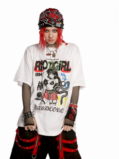 Street tide loose versatile multicolor T-shirt【s0000013601】