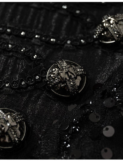 Vintage Court Punk Sequin Dress【s0000017858】