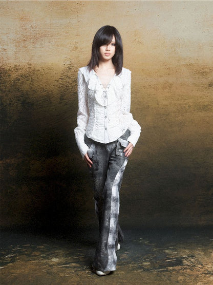 Colorblocking Plaid Splicing Micro Pants【s0000011813】