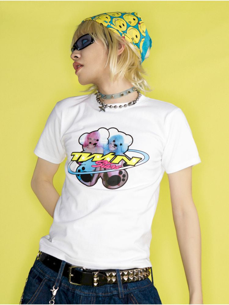 Dopamine Street Positive Shoulder T-Shirt【s0000012462】