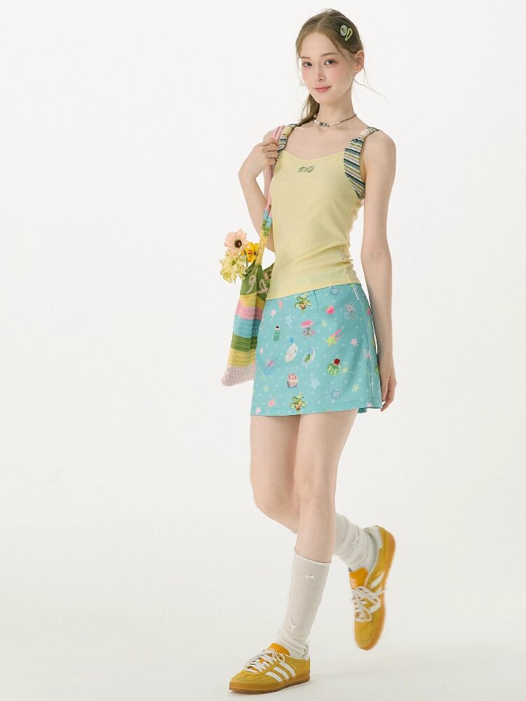 Summer Childlike Print Short Skirt【s0000017157】