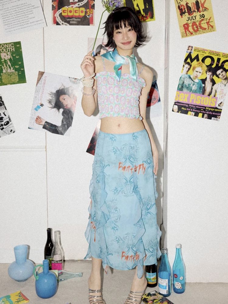 Wallpaper High Waist Skinny Skirt【s0000012269】