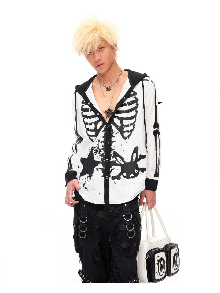 Full Diamond Bunny Skull Necklace【s0000016045】