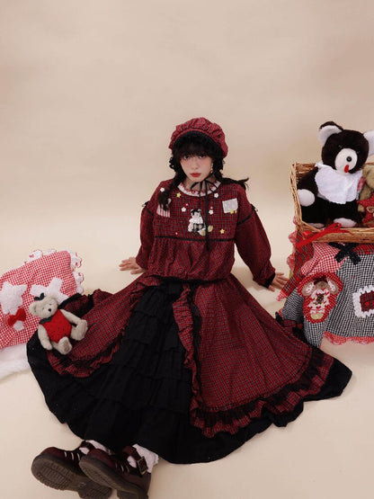 Plaid Doll Style BB Hat【s0000019290】