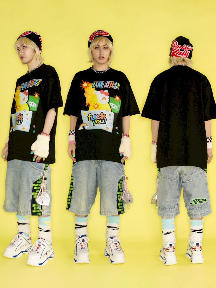 Streetwear loose cotton T-shirt【s0000013171】