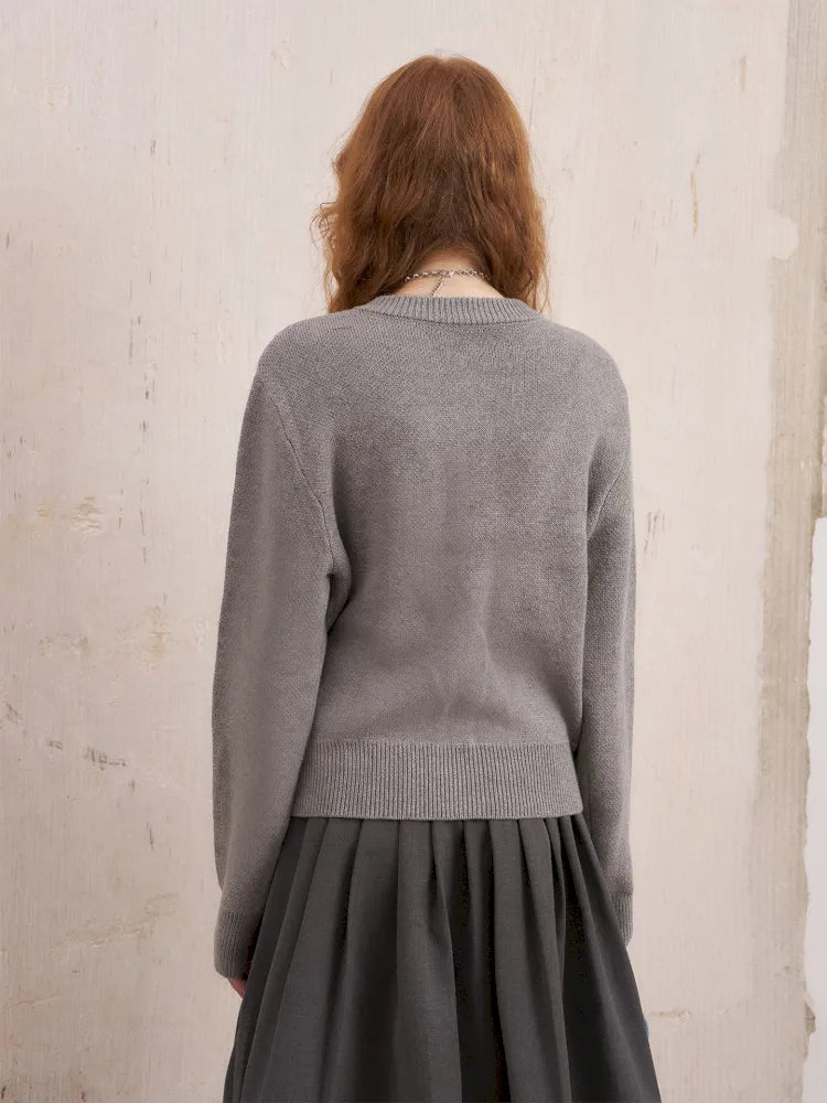 Embroidered Slim-Fit Button-Up Cardigan【s0000014075】