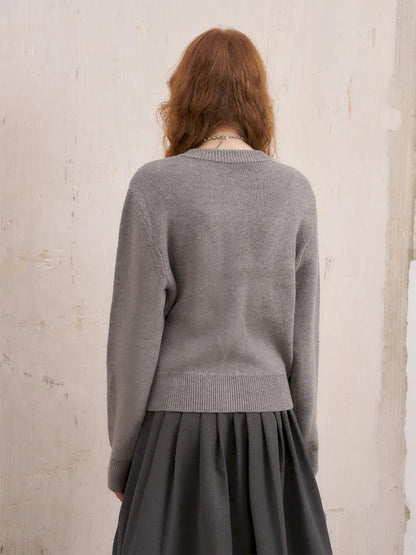 Embroidered Slim-Fit Button-Up Cardigan【s0000014075】