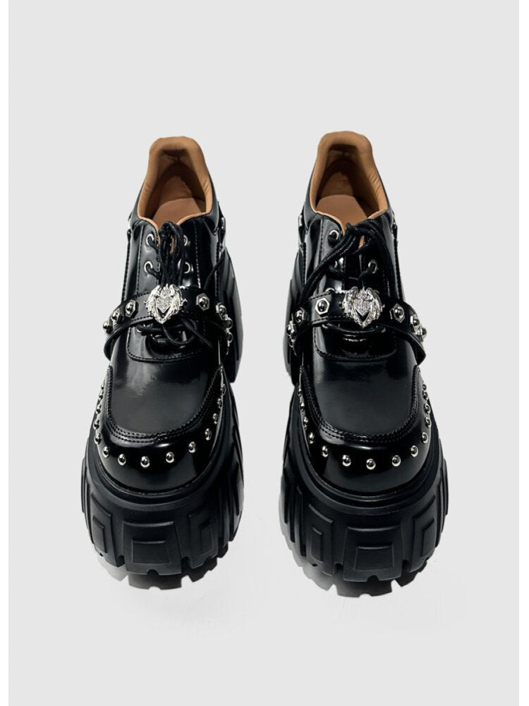 Studded Y2K Muffin Platform Shoes【s0000015714】