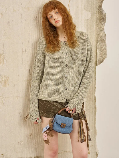 Oversized Vintage-Style Knit Cardigan【s0000014056】