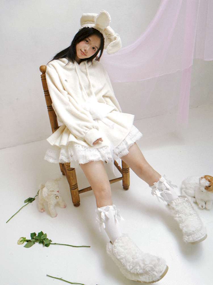 Plush Angel Ears Low Waist Dress【s0000014941】