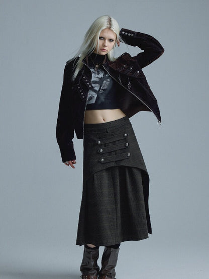 Deconstructed Napoleon Midi Skirt【s0000018552】