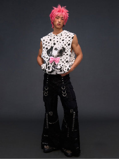 Dalmatian Print Sweatshirt Vest【s0000017293】