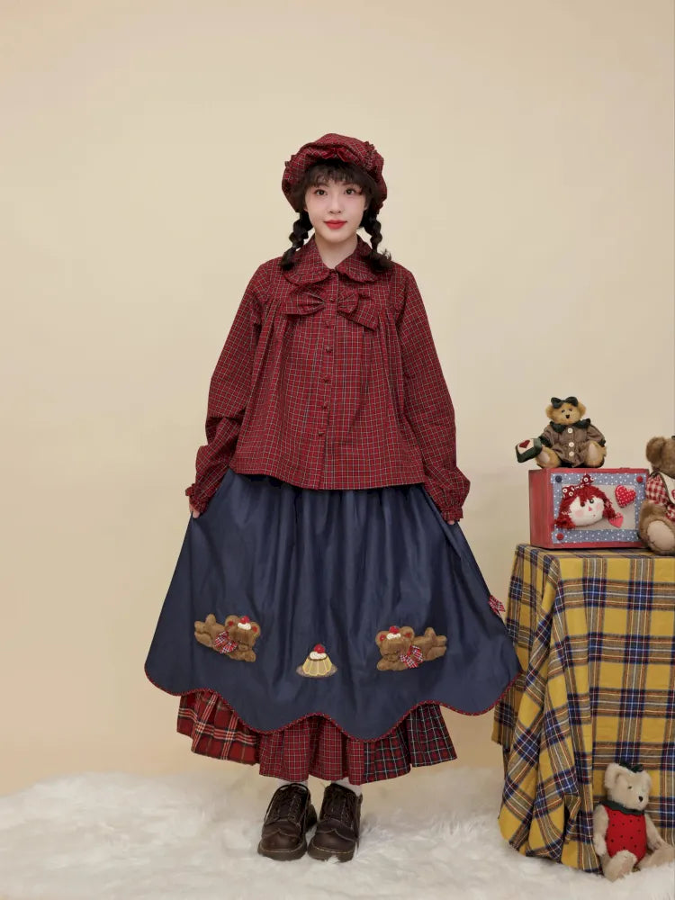 Bow-tie ruffled oversized shirt【s0000014172】