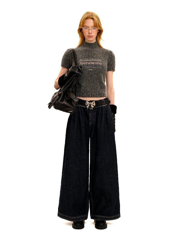 Waist Raw Lace Loose Jeans【s0000016071】