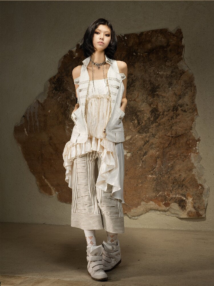 Sleeveless Halterneck Vest Shirt Top【s0000016885】