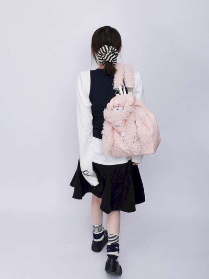 Rabbit Ears Cute Fur Crossbody School Bag【s0000014616】