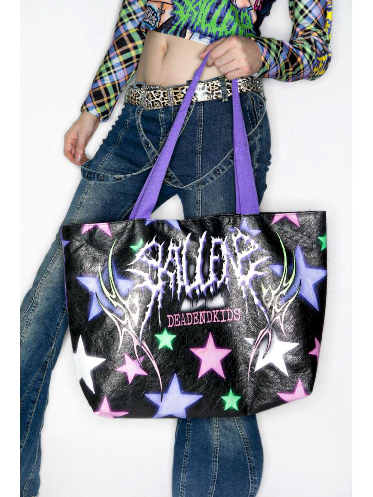 Two-Dimensional Y2K Dupont Paper Tote Bag【s0000014914】