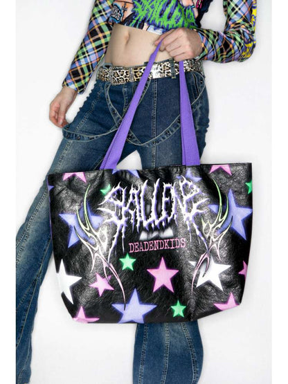 Two-Dimensional Y2K Dupont Paper Tote Bag【s0000014914】