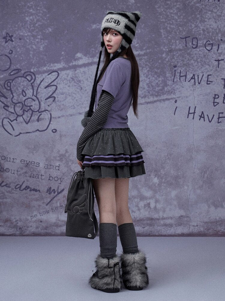 Fake Two Straight Shoulder T-shirt【s0000015763】