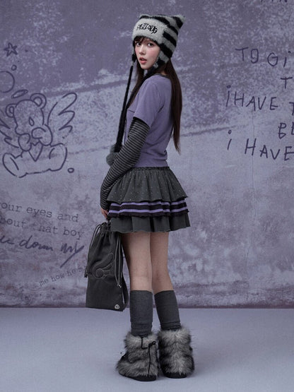 Fake Two Straight Shoulder T-shirt【s0000015763】