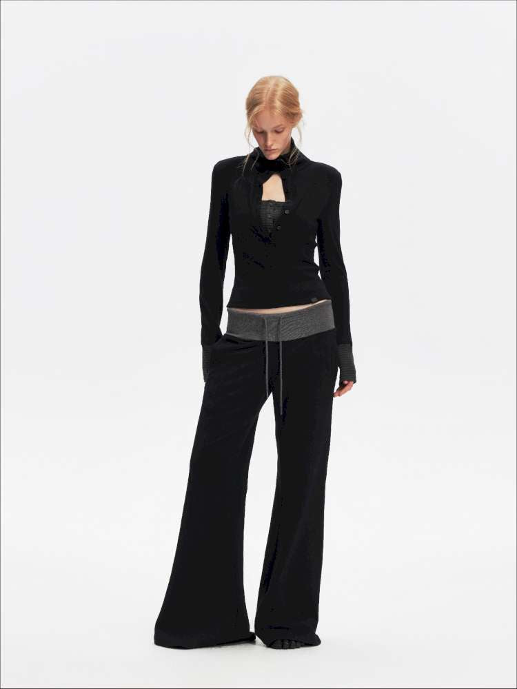 Comfortable Slim Henry Neck Knitted Top【s0000014878】