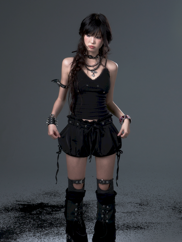 Bow Tie Rope Satin Pod Puffy Skirt【s0000012441】