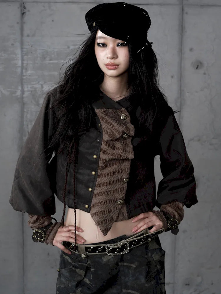 Knit Suede Short Hooded Jacket【s0000014120】