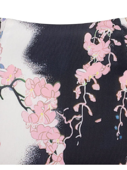 Retro Dream Sakura Floral Skirt【s0000018056】