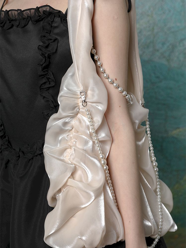 Shiny silk satin fairy cloud bag【s0000013591】