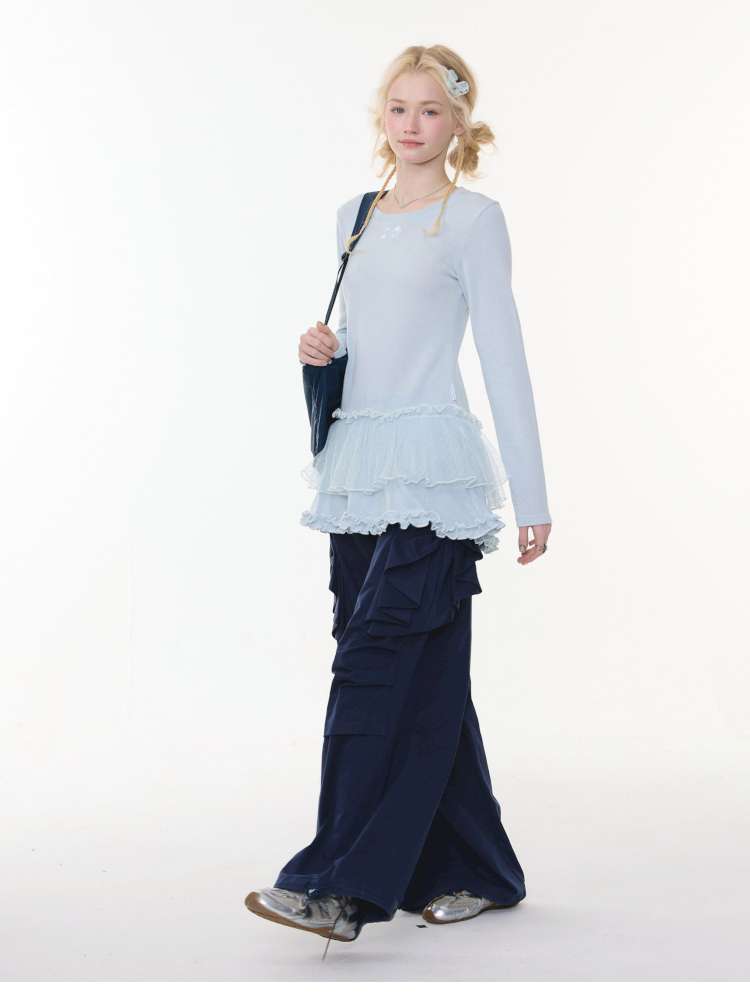 Dark Blue Functional Cargo Pants【s0000015424】