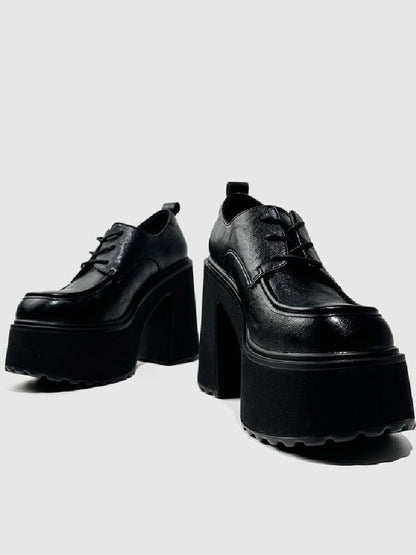 Y2K Thick Soled Punk Leather Shoes【s0000015717】