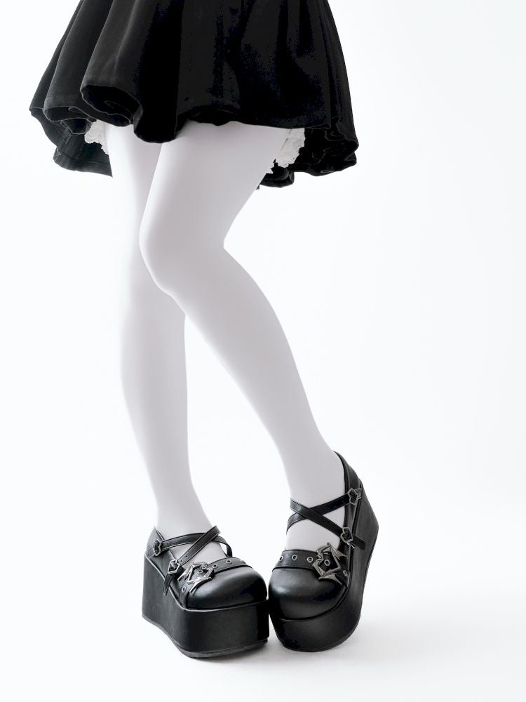 Gothic angel devil thick-soled shoes【s0000012965】