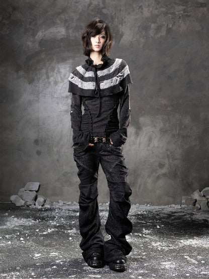 Double Waist Scimitar Denim Pants【s0000015945】